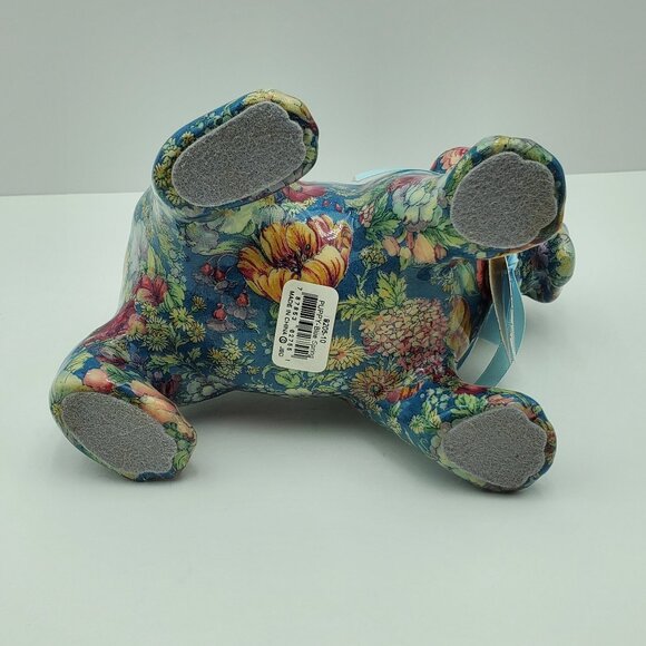 Joan Baker Designs Porcelain Patchworks Blue Spring Puppy Dog Figurine - Picture 7 of 9